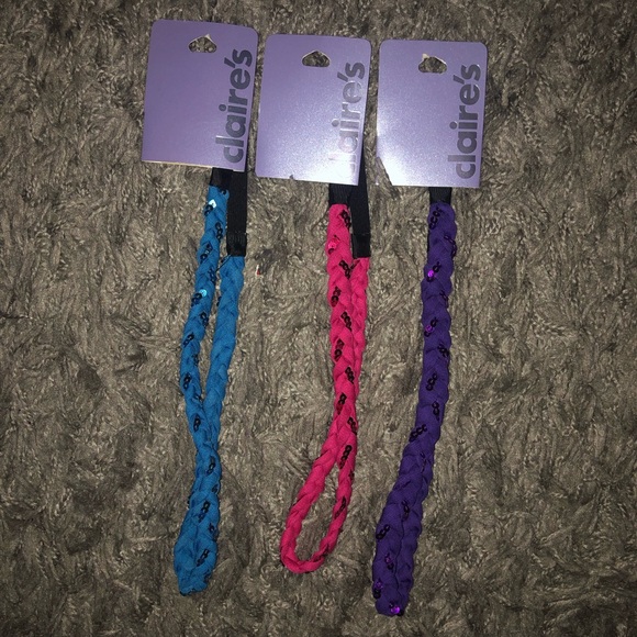 Claire’s Elastic Sequin Headbands, New With Tags - Picture 1 of 3